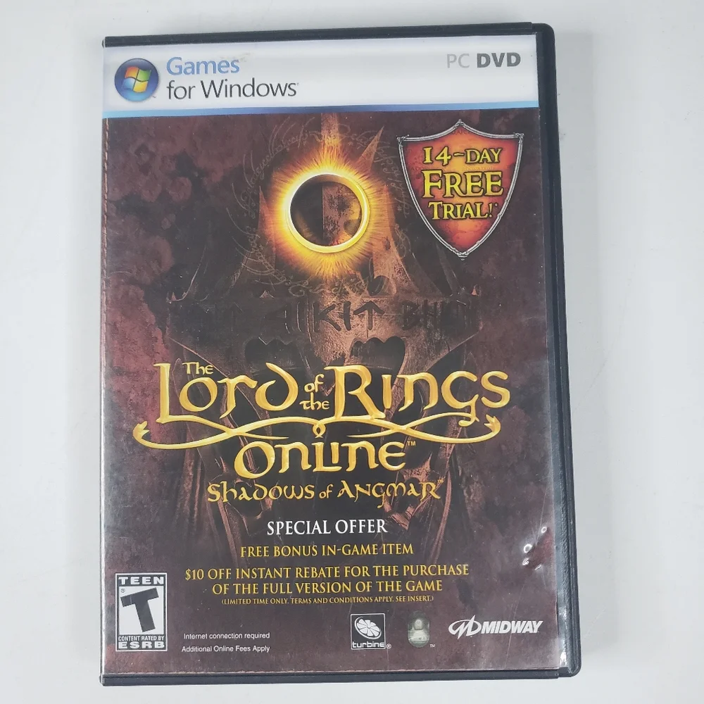 The Lord Of The Rings Online: Shadows Of Angmar by Midway (PC/CD-ROM, 2007)